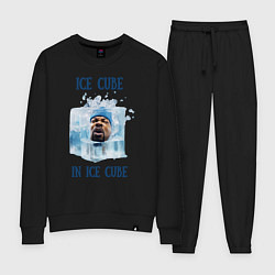Костюм хлопковый женский Ice Cube in ice cube, цвет: черный