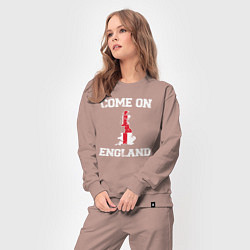 Костюм хлопковый женский Come on England, цвет: пыльно-розовый — фото 2