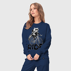 Костюм хлопковый женский Raccoon ride, цвет: тёмно-синий — фото 2