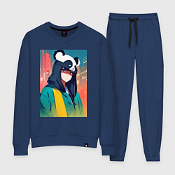 Костюм хлопковый женский Девчонка-панда - аниме, цвет: тёмно-синий