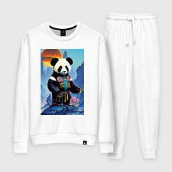 Женский костюм Панда на берегу озера - нейросеть