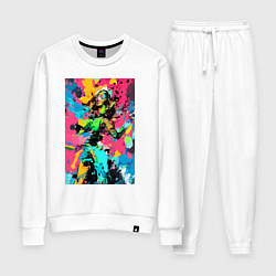 Женский костюм Девушка в наушниках кайфует от музыки - импрессион