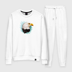 Костюм хлопковый женский Белоголовый орёл, цвет: белый