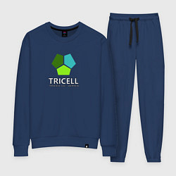 Костюм хлопковый женский Tricell Inc, цвет: тёмно-синий