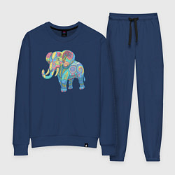 Костюм хлопковый женский Beautiful elephant, цвет: тёмно-синий