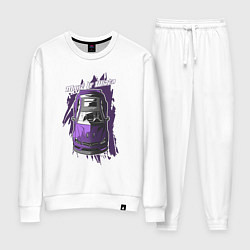 Костюм хлопковый женский Mercedes-Benz C63 AMG take it wider, цвет: белый