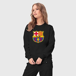 Костюм хлопковый женский Barcelona fc sport, цвет: черный — фото 2