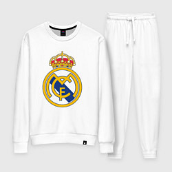 Костюм хлопковый женский Real madrid fc sport, цвет: белый