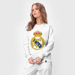 Костюм хлопковый женский Real madrid fc sport, цвет: белый — фото 2