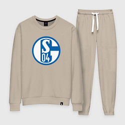 Костюм хлопковый женский Schalke 04 fc club, цвет: миндальный