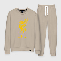 Костюм хлопковый женский Liverpool sport fc, цвет: миндальный