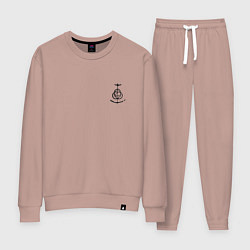 Костюм хлопковый женский Символ Elden Ring - мини, цвет: пыльно-розовый