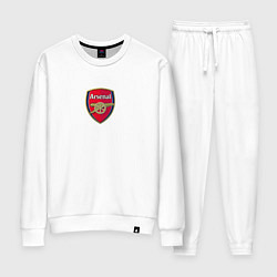 Костюм хлопковый женский Arsenal fc sport club, цвет: белый