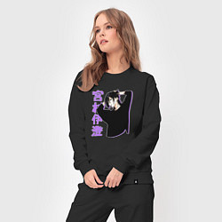 Костюм хлопковый женский Изуми - Хоримия, цвет: черный — фото 2