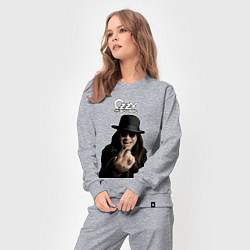 Костюм хлопковый женский Ozzy Osbourne fist, цвет: меланж — фото 2