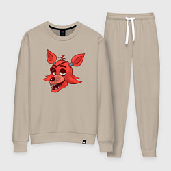 Костюм хлопковый женский Фокси утомился, цвет: миндальный