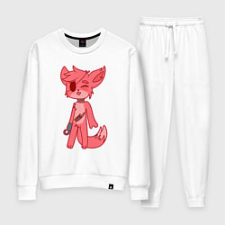 Костюм хлопковый женский Няшный Фокси, цвет: белый