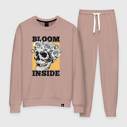 Костюм хлопковый женский Bloom inside, цвет: пыльно-розовый