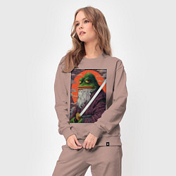 Костюм хлопковый женский Pepe samurai, цвет: пыльно-розовый — фото 2