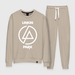 Костюм хлопковый женский Linkin Park logo, цвет: миндальный