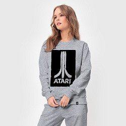 Костюм хлопковый женский Atali black logo, цвет: меланж — фото 2