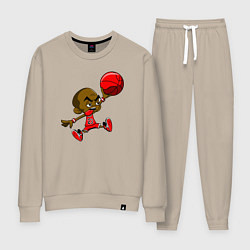 Костюм хлопковый женский Baby Jordan, цвет: миндальный