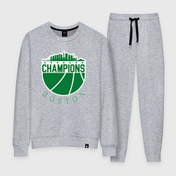 Костюм хлопковый женский Boston champions, цвет: меланж