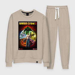 Костюм хлопковый женский Serious Sam 2 - all bosses, цвет: миндальный