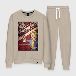 Костюм хлопковый женский Vault boy - nuclear cola, цвет: миндальный