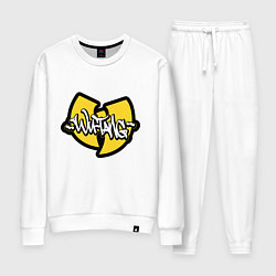 Костюм хлопковый женский Wu tang - logo, цвет: белый