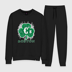 Костюм хлопковый женский Boston Celtics style, цвет: черный