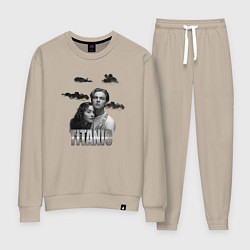 Костюм хлопковый женский Титаник из 90-х, цвет: миндальный