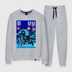 Костюм хлопковый женский Dragon new year - ai art, цвет: меланж