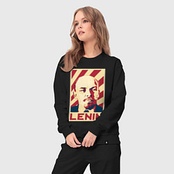 Костюм хлопковый женский Vladimir Lenin, цвет: черный — фото 2