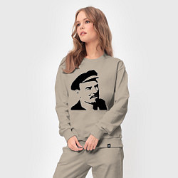 Костюм хлопковый женский Ленин в кепке, цвет: миндальный — фото 2