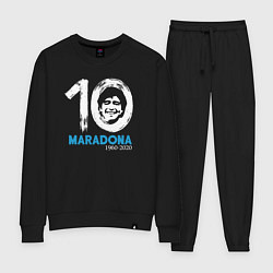 Костюм хлопковый женский Maradona 10, цвет: черный