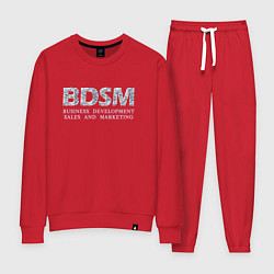 Костюм хлопковый женский BDSM - business development sales and marketing, цвет: красный