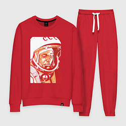 Костюм хлопковый женский Gagarin in red, цвет: красный