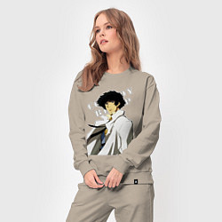 Костюм хлопковый женский Spike из аниме cowboy bebop, цвет: миндальный — фото 2