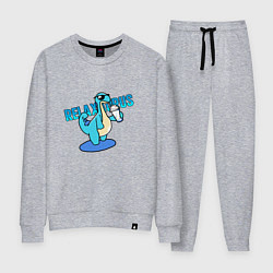 Костюм хлопковый женский Релаксаурус за работой Palworld, цвет: меланж