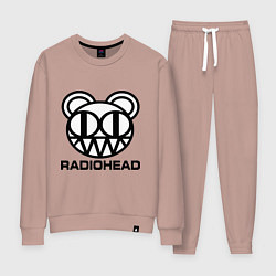 Костюм хлопковый женский Radiohead logo bear, цвет: пыльно-розовый