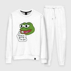 Костюм хлопковый женский Pepe feels good man, цвет: белый