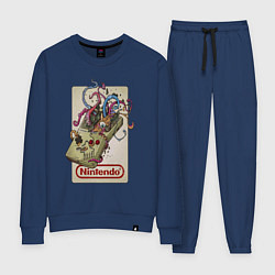 Костюм хлопковый женский Game boy tentacles, цвет: тёмно-синий