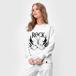 Костюм хлопковый женский Rock - guitar, цвет: белый — фото 2