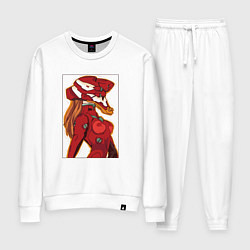 Костюм хлопковый женский Аска Лэнгли, цвет: белый