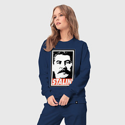 Костюм хлопковый женский USSR Stalin, цвет: тёмно-синий — фото 2