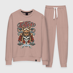 Костюм хлопковый женский Tokio tattoo, цвет: пыльно-розовый