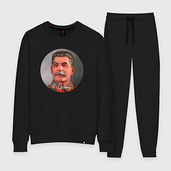 Костюм хлопковый женский Stalin color, цвет: черный
