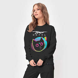 Костюм хлопковый женский Tokio Hotel rock star cat, цвет: черный — фото 2