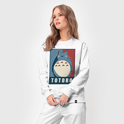 Костюм хлопковый женский Дружок Тоторо, цвет: белый — фото 2